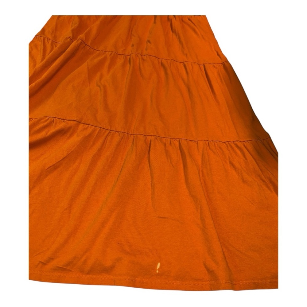 J.Crew Women's Bronze Orange Sleeveless Cotton Tiered Maxi Dress Size L Cotton - Picture 12 of 12